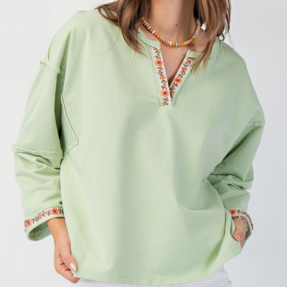 Washed Terry Pullover